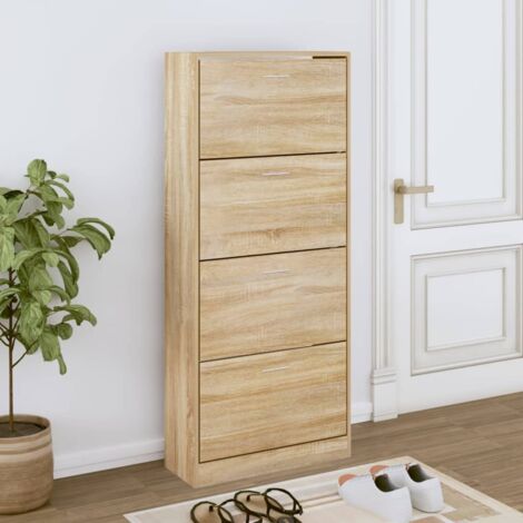 Schuhschrank Sonoma-Eiche 63x24x147 cm Holzwerkstoff vidaXL