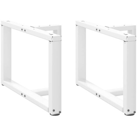 Couchtischbeine T-Form 2 Stk. Weiß 60x25x(42-43) cm Stahl vidaXL