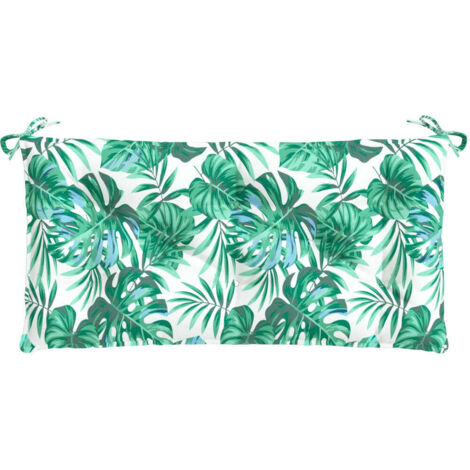 Gartenbank-Auflage Blattmuster 110x50x7 cm Oxford-Gewebe vidaXL