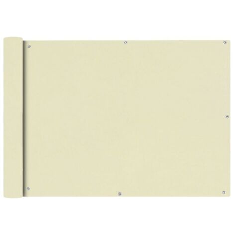 vidaXL Balcony Screen Oxford Fabric 75x600 cm Cream