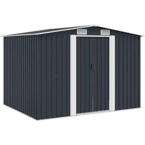 vidaXL Lagerhaus für den Garten Anthrazit Stahl 257x205x178 cm