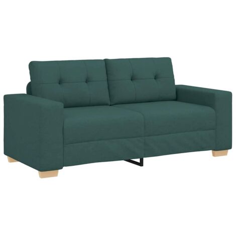 Loveseat-Sofa Dunkelgrün 140 cm Stoff vidaXL
