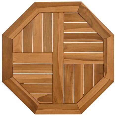 Tischplatte 50x50x2,5 cm, octagonal, aus massivem Teakholz