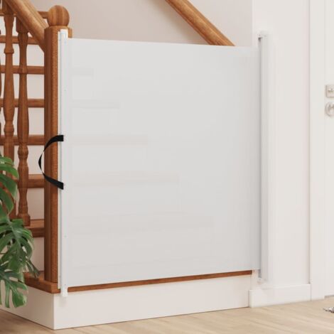 Haustier-Barriere Ausziehbar Weiß 82,5x125 cm vidaXL