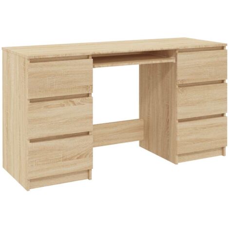 Schreibtisch Sonoma-Eiche 140x50x77 cm Holzwerkstoff vidaXL