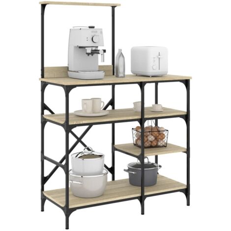 Bäckerregal Sonoma-Eiche 90x40x132 cm