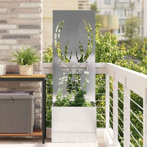 Garten Sichtschutz-Leinwand Silber 50 x 140 cm Edelstahl vidaXL