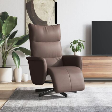 Relaxsessel mit Fußteil Braun Kunstleder vidaXL