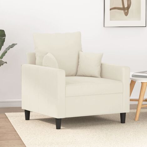 Sessel Creme 60 cm Samt vidaXL15512