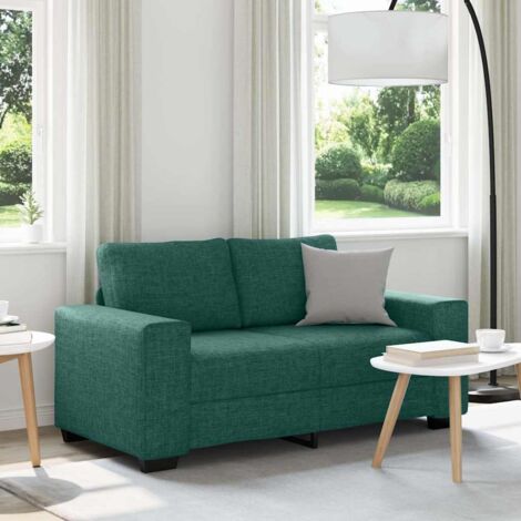 2-Sitzer-Sofa Dunkelgrün 120 cm Stoff vidaXL