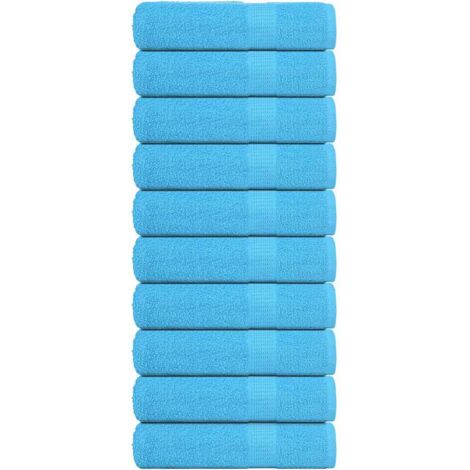 vidaXL Duschtücher 10 Stk. Türkis 70x140 cm 360 g/m² 100% Baumwolle