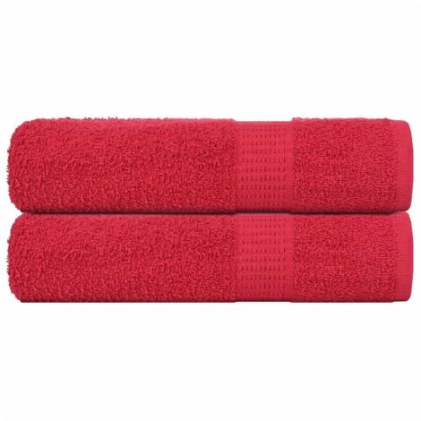 vidaXL Handtücher 2 Stk. Rot 50x100 cm 360 g/m² 100% Baumwolle