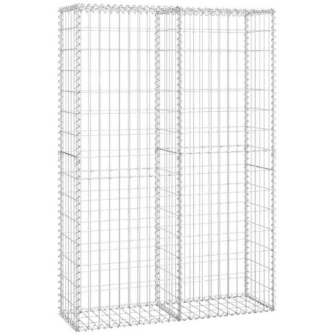 vidaXL Gabionkorb mit Deckel Verzinkter Stahl 150 x 100 x 30 cm