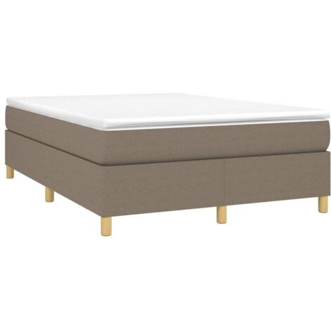 vidaXL Bettgestell Taupe 140x190 cm Stoff