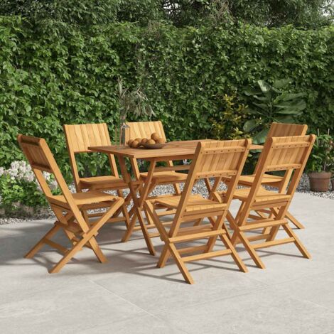 Gartenstühle 6 Stk. Klappbar 47x61x90 cm Massivholz Teak vidaXL