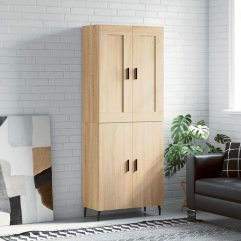 Highboard Sonoma-Eiche 69,5x34x180 cm Holzwerkstoff vidaXL (1/5)