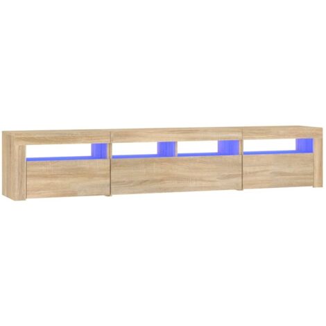 TV-Schrank mit LED-Leuchten Sonoma-Eiche 210x35x40 cm vidaXL