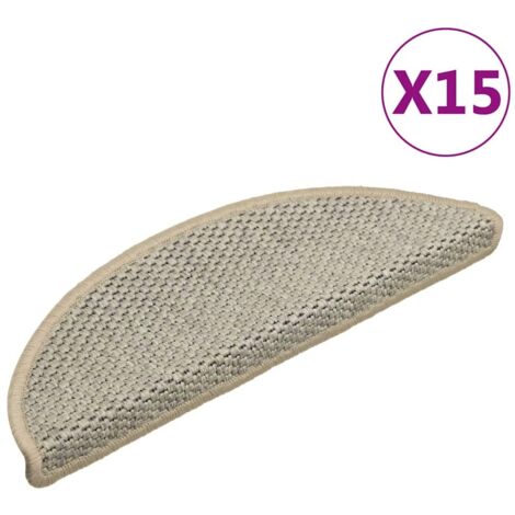 vidaXL Treppenstufen-Aufkleber Sisaloptik 15 Stk. 56x17x3 cm