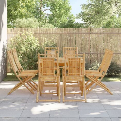 vidaXL Gartenstühle 8 Stk. Klappbar 46x66x99 cm Bambus (1/5)