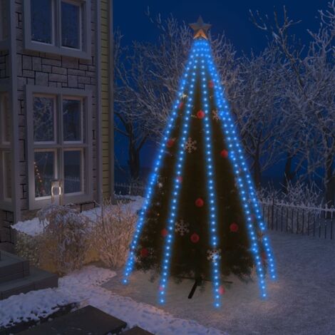 vidaXL Weihnachtsbaum Lichterkette 400 LED Blau 400 cm