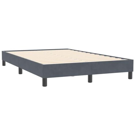 Boxspringbett ohne Matratze Dunkelgrau 120x210 cm Samt vidaXL