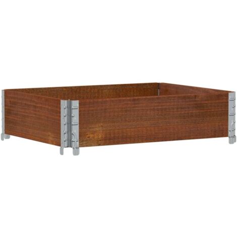 vidaXL Garden Planter Brown 80x60 cm Solid Wood Pine
