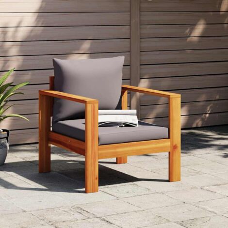 Gartensessel mit Kissen Massivholz Akazie vidaXL362403