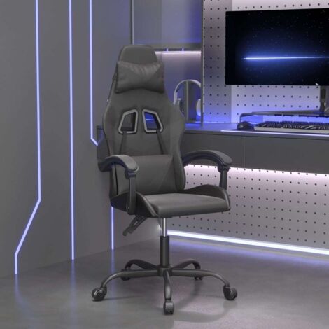 Gaming-Stuhl Drehbar Schwarz Kunstleder vidaXL