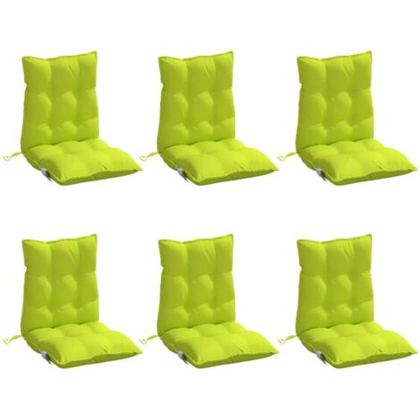 Niedriglehner-Auflagen 6 Stk. Knallgrün Oxford-Gewebe vidaXL