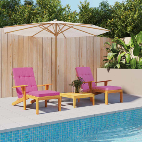 Prolenta Premium Liegestuhl-Auflagen 2 Stk. Rosa Oxford-Gewebe