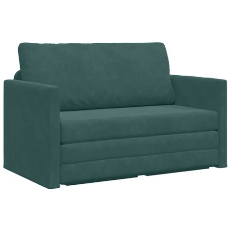 Sofa Bett Dunkelgrün 124 x 204 x 61 cm Samt vidaXL