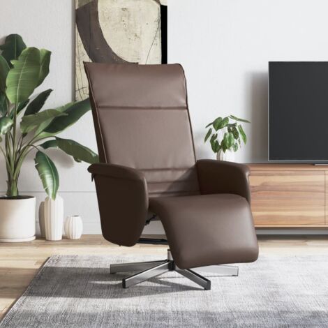 Relaxsessel mit Fußteil Braun Kunstleder vidaXL122264