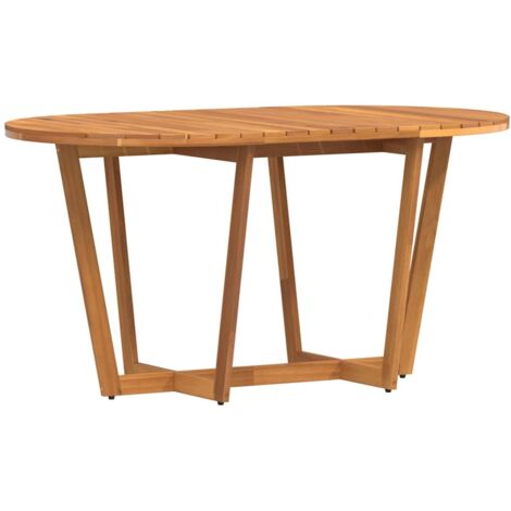 Garten-Esstisch Oval 150x90x75 cm Massivholz Akazie vidaXL
