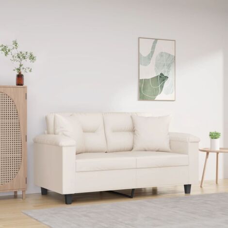 vidaXL Dekokissen Set von 2 Beige 40x40 cm Mikrofaser