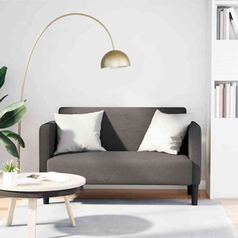 Zweisitzer-Sofa Hellgrau 109 cm Cordstoff vidaXL642876