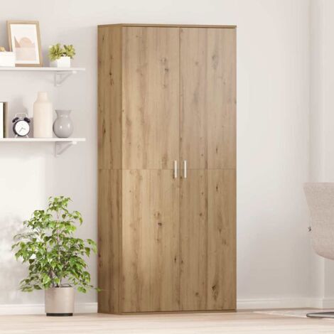 Highboard Eiche handwerklich 80 x 35 x 180 cm Holzwerkstoff vidaXL (1/5)