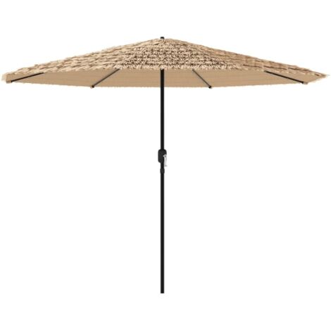 Sonnenschirm mit LED und Stahlmast Braun 388x388x248 cm vidaXL (1/5)