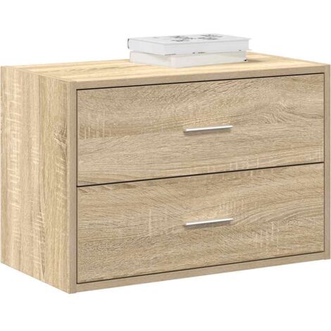 vidaXL Schrank mit 2 Schubladen Sonoma-Eiche 60x31x40cm Holzwerkstoff