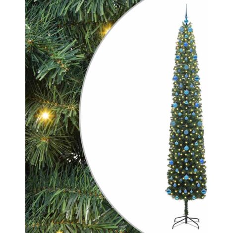 Künstlicher Weihnachtsbaum mit 300 LEDs mit Ständer Grün 270 cm vidaXL