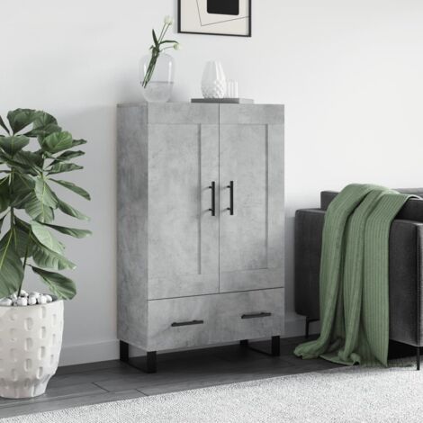 Hochschrank grau Beton 69,5x31x115 cm aus Spanplatte
