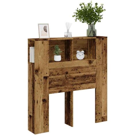 Kopfteil mit Ablagen Altholz-Optik 100x18,5x102,5cm Holzwerkstoff vidaXL