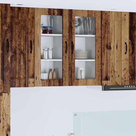 Küchenschrank 2 pcs Altholz 40 x 31 x 80 cm Holzwerkstoff vidaXL