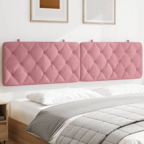 Kopfteil-Kissen Rosa 200 cm Samt vidaXL