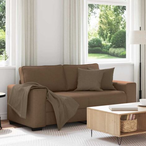 2-Sitzer-Sofa Braun 140 cm Stoff vidaXL