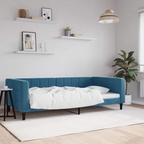 Tagesbett Blau 100x200 cm Samt vidaXL