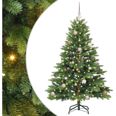 Künstlicher Weihnachtsbaum mit 150 LEDs Grün 150 cm PE und PVC vidaXL (1/5)