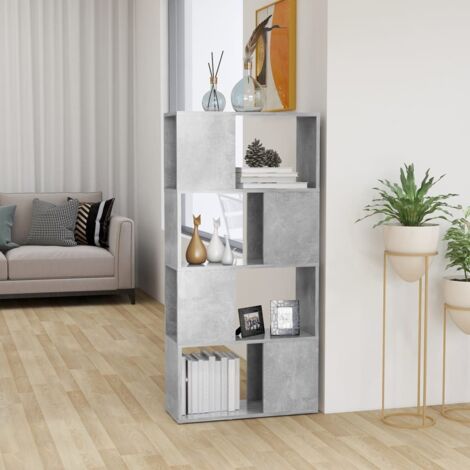 Bücherregal/Raumteiler Betongrau 60x24x124,5 cm vidaXL
