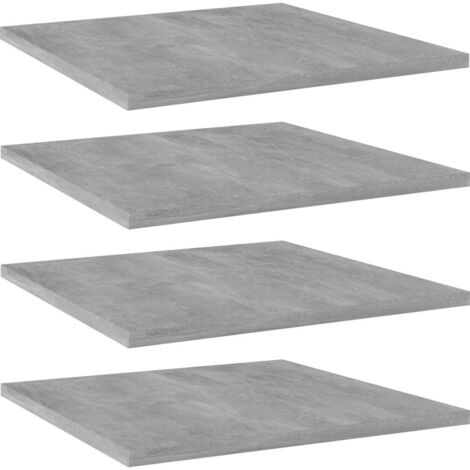 vidaXL Bookshelf Boards 4 pcs Concrete Grey 40x40x1.5 cm Engineered Wood