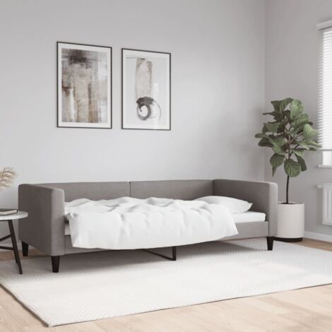 Tagesbett Taupe 90x200 cm Stoff vidaXL