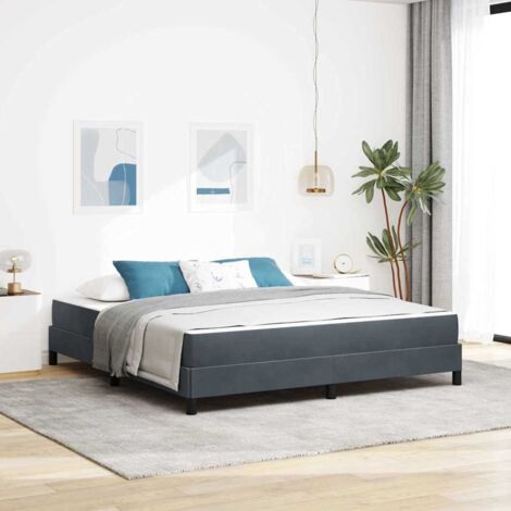 Boxspringbett mit Matratze Dunkelgrau 180 x 200 cm Samt vidaXL